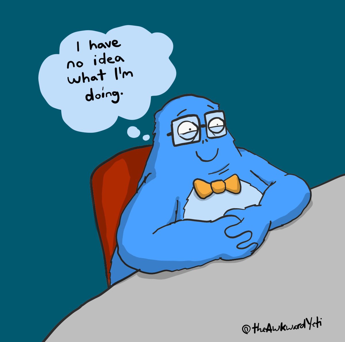theawkwardyeti's tweet photo. Me in every situation ever https://t.co/ziydAPA1VQ