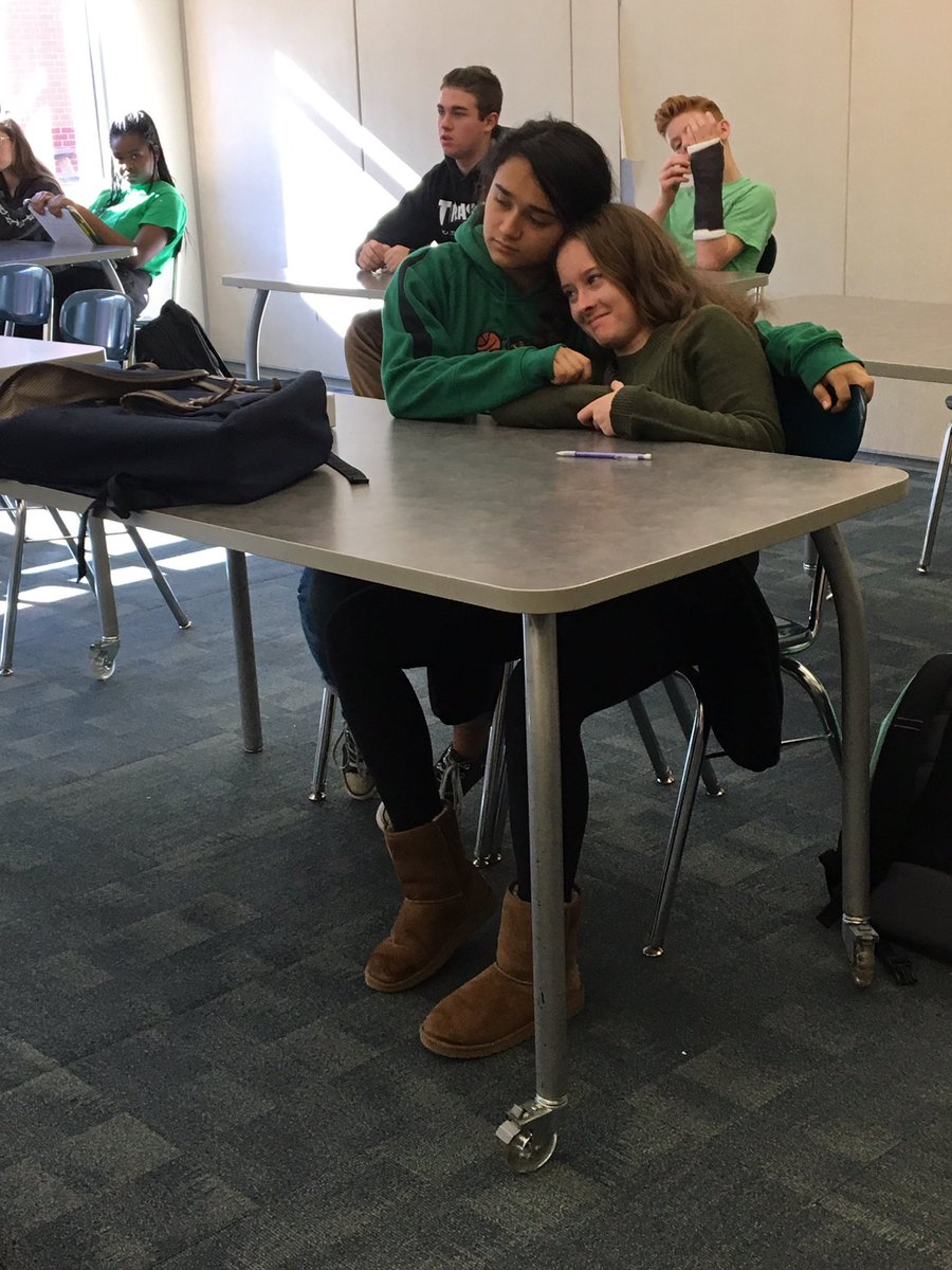 Snuggles during The Hate U Give #SSR #THUG #freshmenenglish #AHS <a href="/MsHoganAHS/">Lindsay Hogan</a>