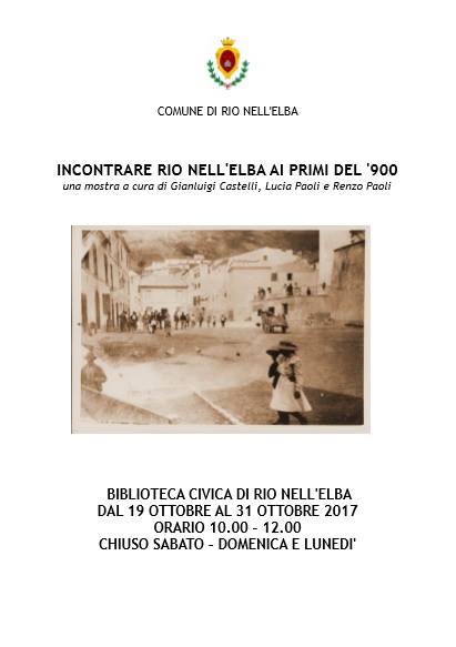 "Incontrare Rio nell'Elba ai primi del #Novecento", mostra fotografica alla Biblioteca comunale comune.rionellelba.li.it/index.php?opti… #isoladelba