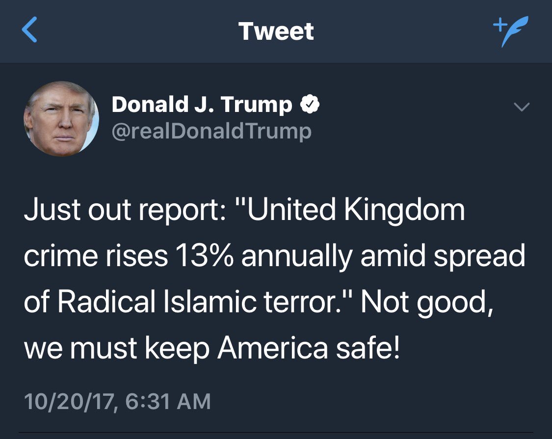 KeithOlbermann's tweet photo. 1st, @realDonaldTrump uses foreign data to scare gullible Americans. 2nd, UK says he’s lying about cause and effect: https://t.co/jElvL96WC8 https://t.co/RHtlcB7wpY