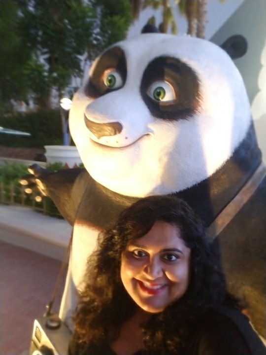 ThanzeemKR's tweet photo. Me and my animated form. Rofl #PoThePanda #KungFuPanda @motiongateDubai @dxbparksresorts https://t.co/Phc8sEg00C