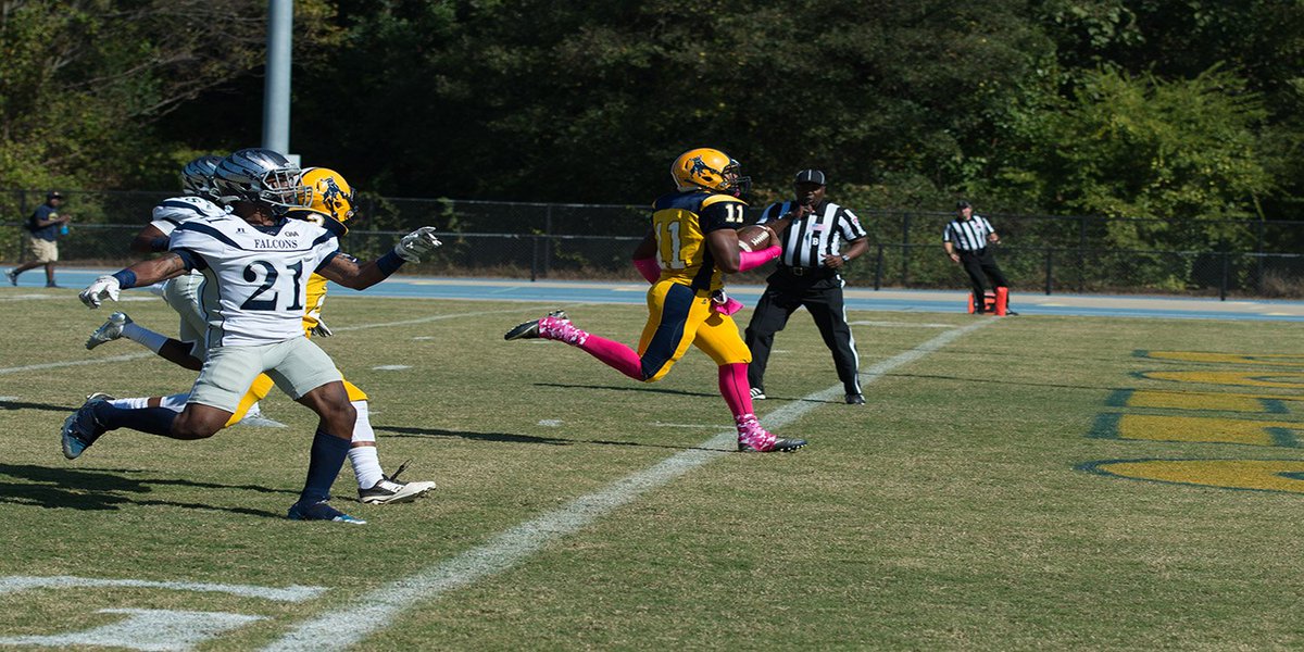 JCSUSports's tweet photo. #FlashbackFriday to last year, when JCSU downed St. Aug's 34-8! Gabe Yuille and Braxton Gambrell each had rushing TDs! #jcsuhc17 https://t.co/zrJCNXnO8c