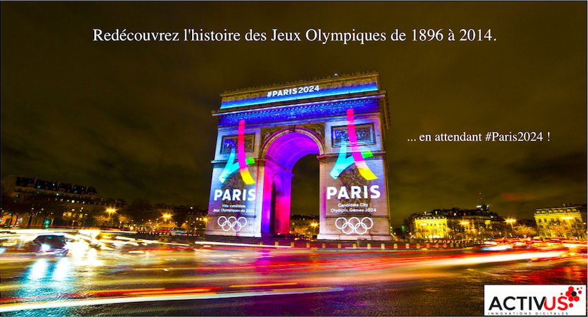 activusgroup's tweet photo. #Paris2024 - Venez revivre un siècle d'histoire des JO ! https://t.co/JTagPtoxec
#Concours #DataViz #paris #2024 #jo #og #olympics #sport https://t.co/nN8MQOUuX2