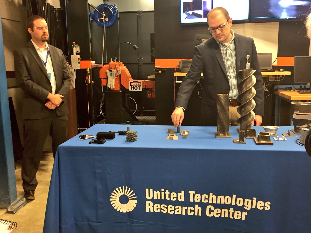 UTC's tweet photo. First stop for today’s technology showcase: Advanced Manufacturing Lab. Hearing from the experts⚙️ #InnovateIt https://t.co/C1Cw9R0aX4