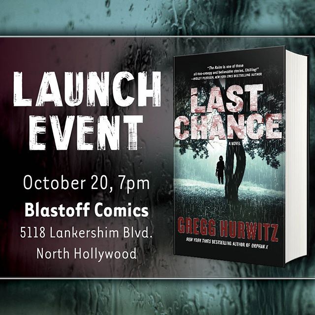 GreggHurwitz's tweet photo. Meet me and the Rains boys -- and Alexandra at @blastoffcomics tonight! #ZombiesWelcome https://t.co/Vxa0NDQ2jH