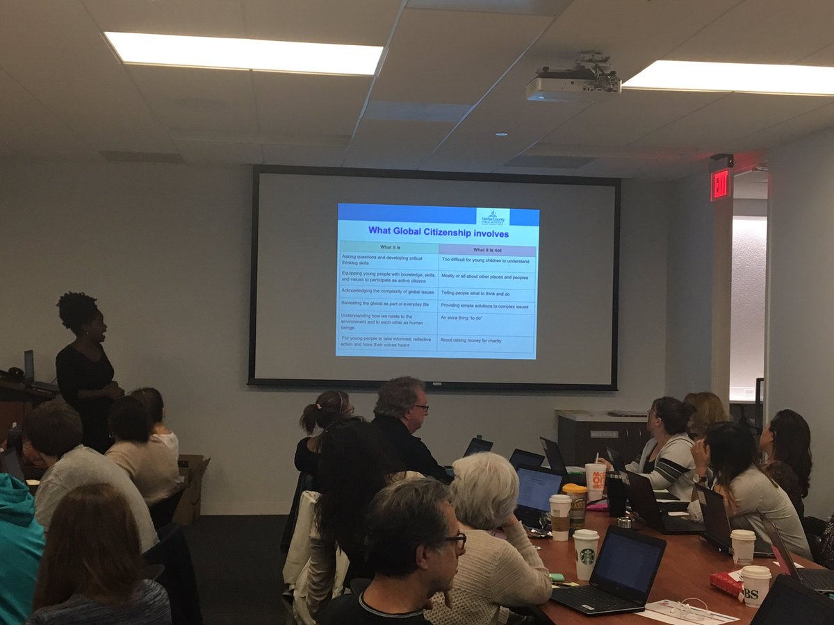 joann_hardy's tweet photo. @FCPSGlobalEd Leading the discussion on global citizenship with T's from the Global Classroom pilot.#FCPSGoGlobal https://t.co/NZhKcaETYJ