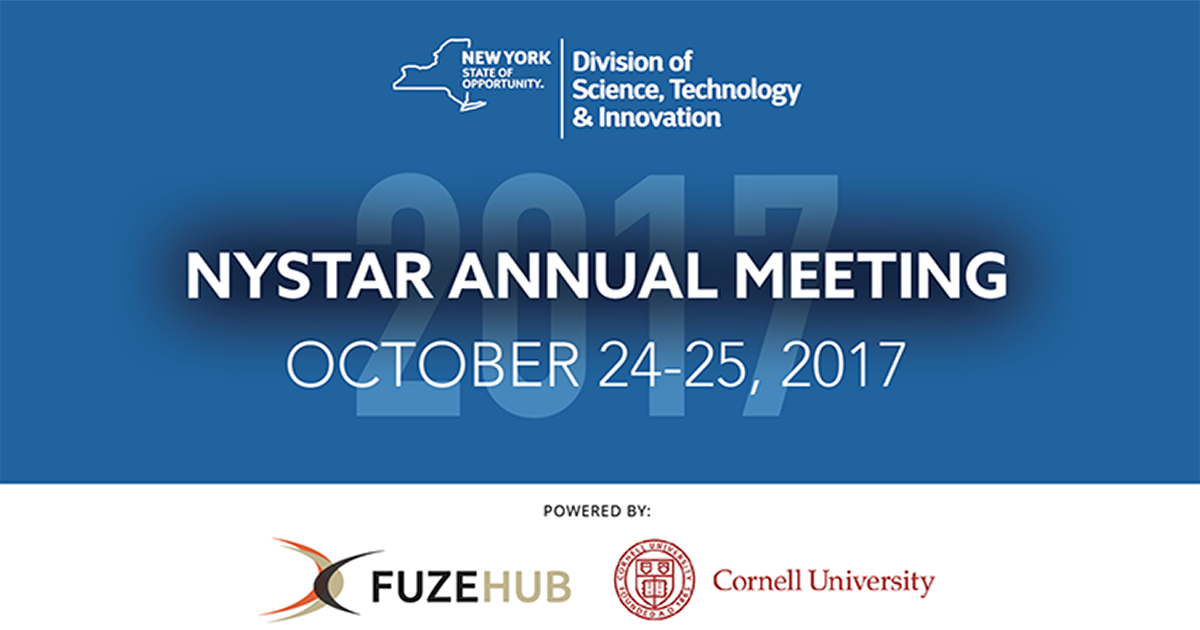 Fuzehub's tweet photo. Will we see you next week at the NYSTAR Annual Meeting @Cornell? Share your experience w/ the hashtag #NYSTAR2017 @EmpireStateDev https://t.co/boOTH7Xxac