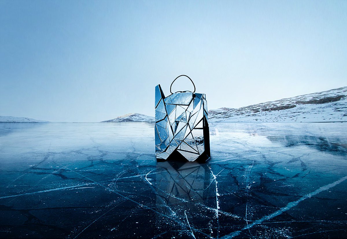 Behance's tweet photo. "Iceberg" @swarovski handbag by @KEDOADVERTISING: https://t.co/PGkoBkYy82 https://t.co/FDPAPo75uH