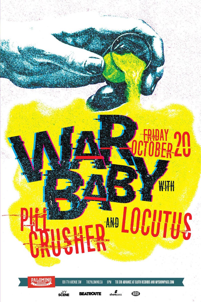 dan_northfield's tweet photo. @warbabyband @ThePalomino TONiTE! @slothrecords @showpassevents @CalgaryPunkShow @BeatRouteAB @theYYSCENE @downtowncalgary @Musicyyc @CJSW https://t.co/zOOgg0wSJp