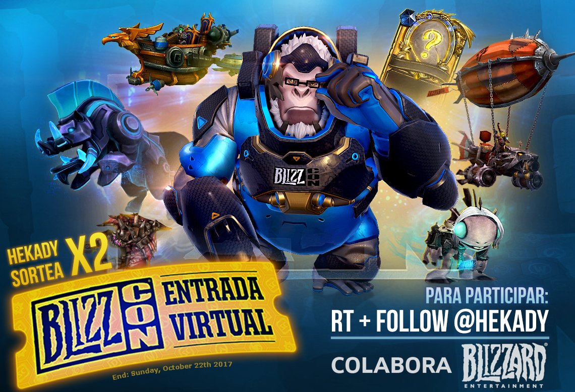 Hekady's tweet photo. ¡Blizzard me ha dado entradas virtuales para #BlizzCon!
Puedes conseguir una de ellas dando RT+Follow 💙🎟 https://t.co/A1lKdqpNWd