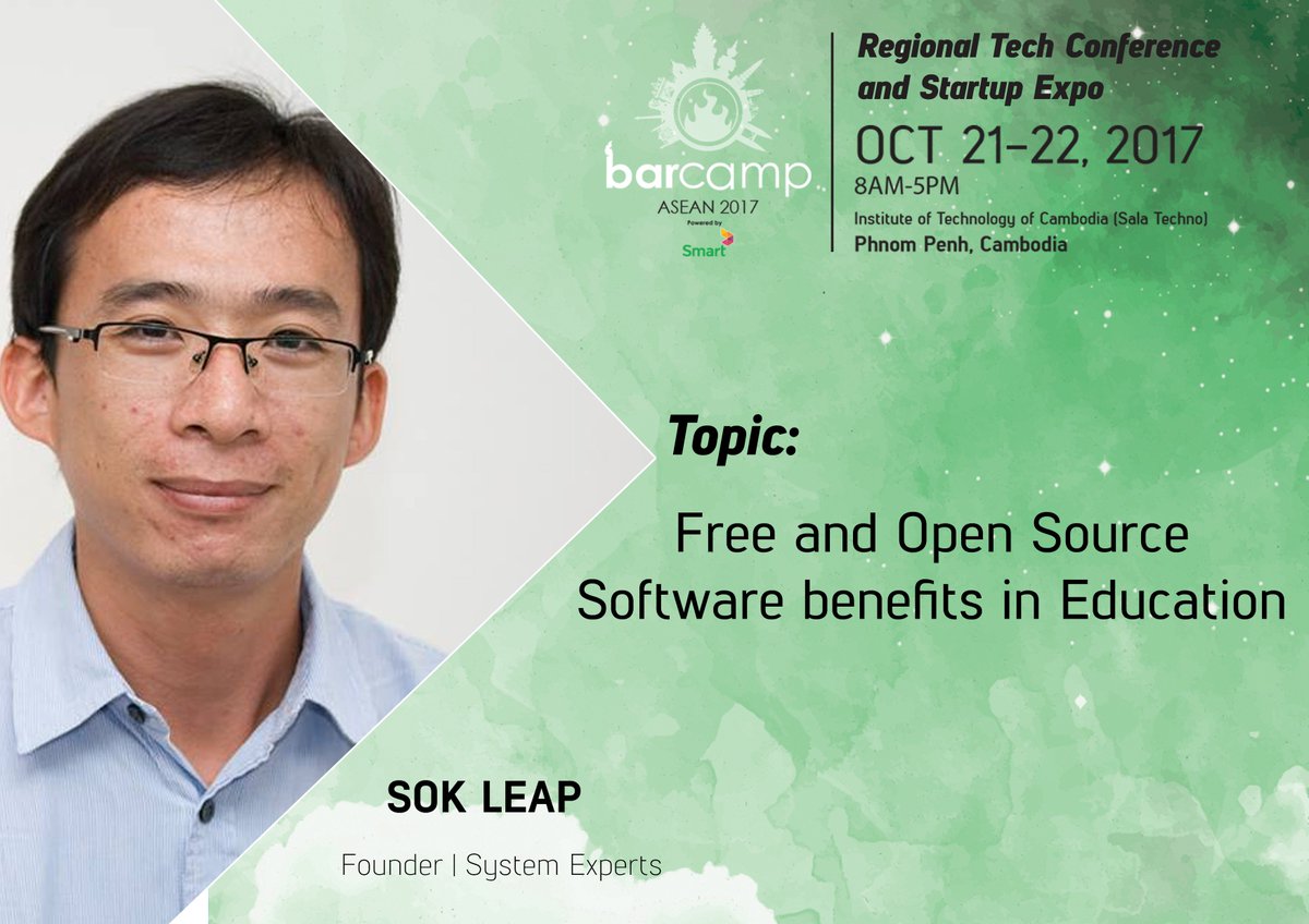 leapsok72's tweet photo. Going to present about the benefits of free #opensource software for #education especially for #Cambodia context at @tekhx and @barcamppp https://t.co/a1kysGyUvj