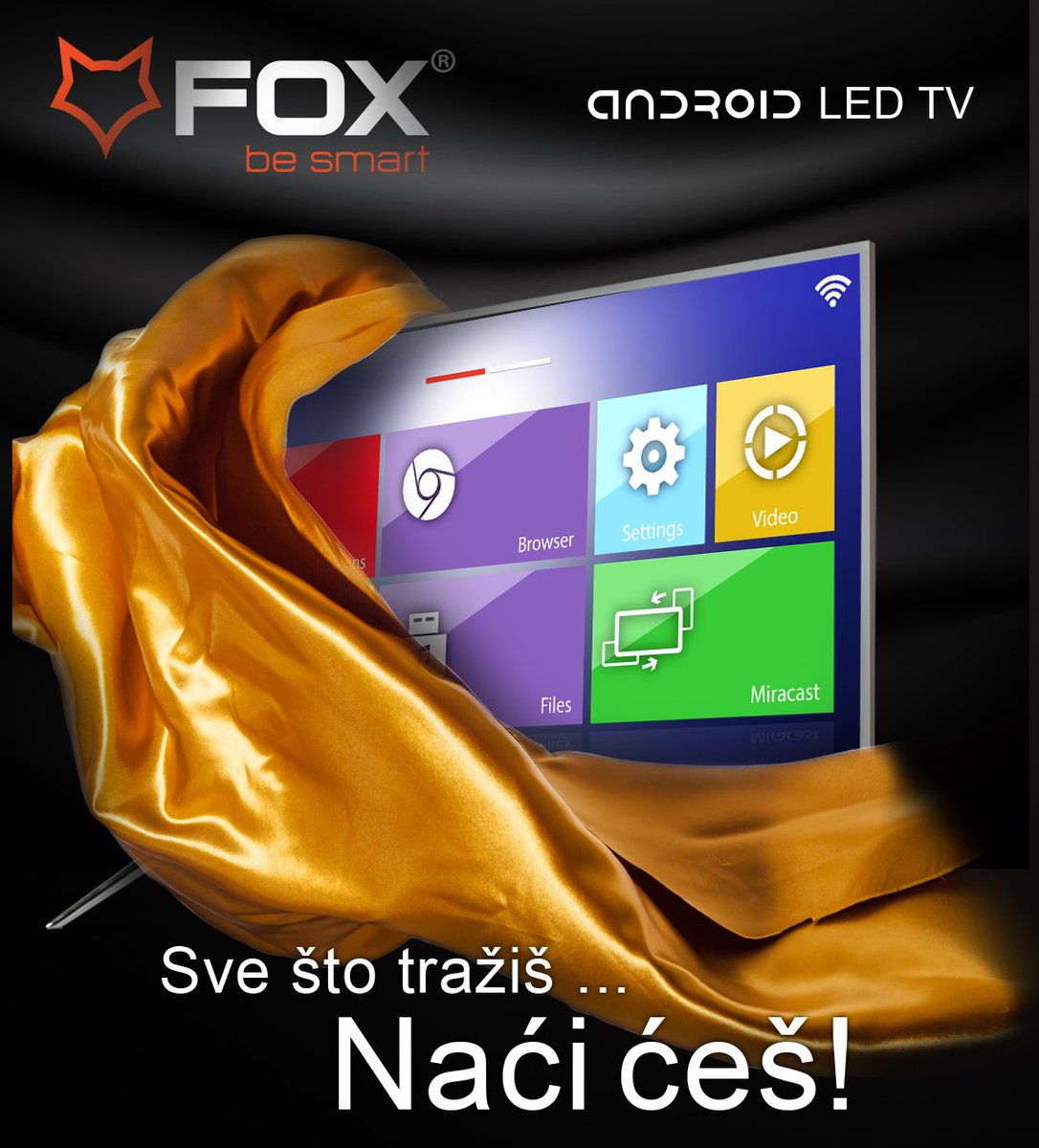 FOXaparati's tweet photo. Vrhunska slika, muzika, net, igrice .... jedan uredjaj za sve! FOX LED televizori sa Android OS. #FOXtelevizori #iSlikaiPrilika https://t.co/mNH4QhwATh