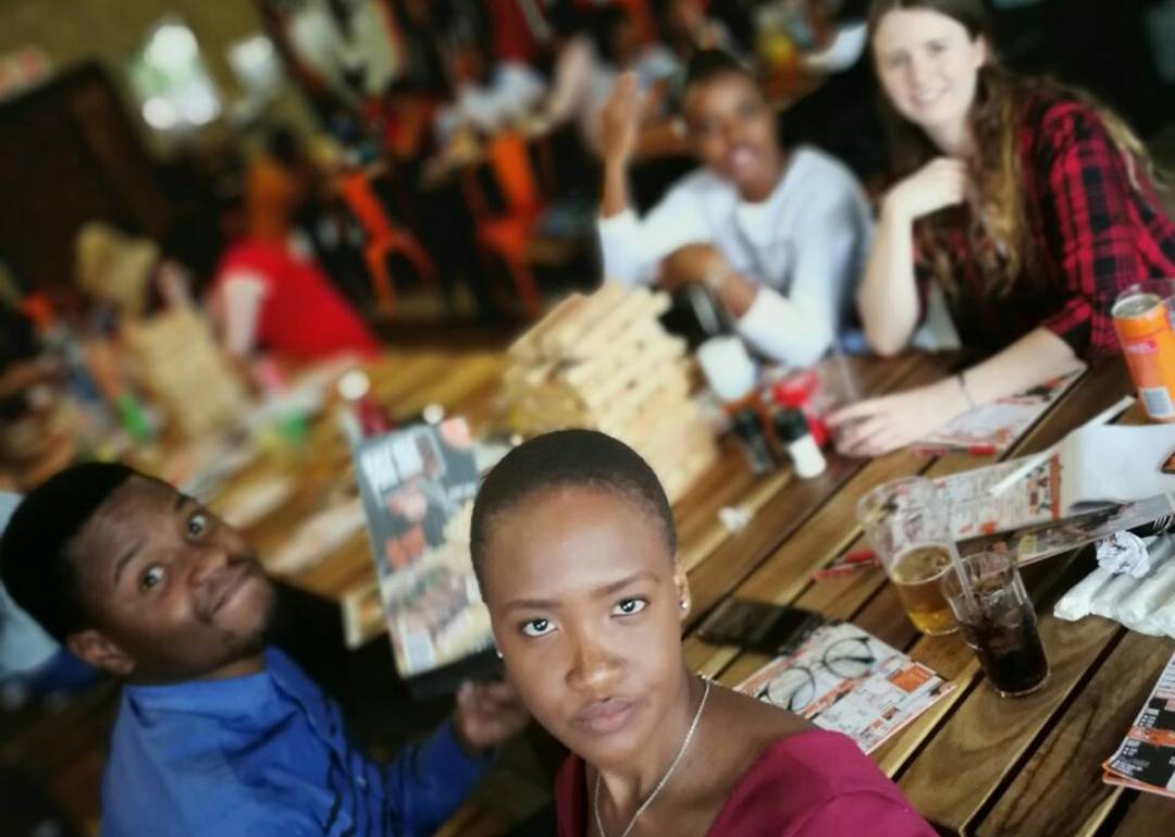 Varsity_College's tweet photo. Fun & games @ #VCWFL's #VCSLB #VCCares & #VCSportsLife Captains lunch today @ Rocco Mamas. We are proud of your accomplishments this year. https://t.co/0vqUWPu4WM