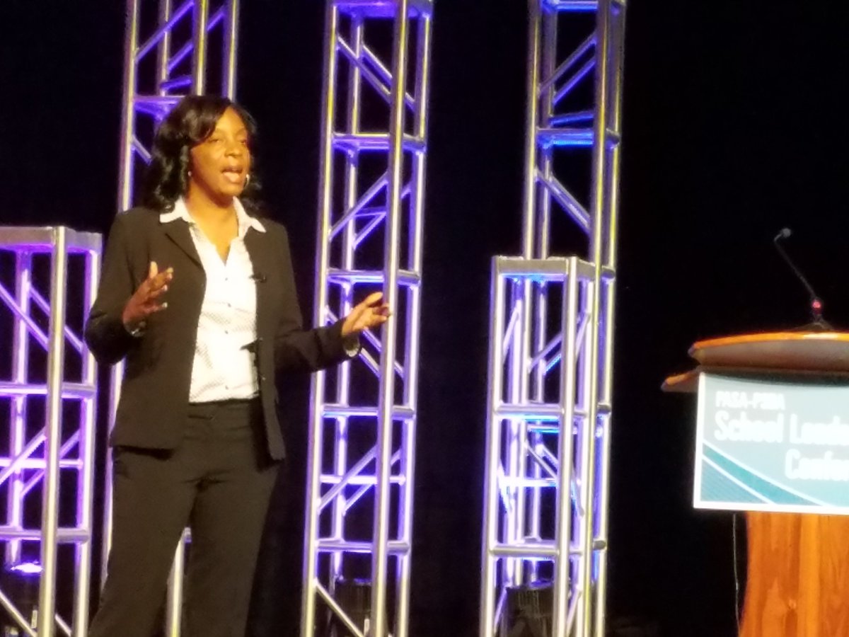 MarkBMiller1's tweet photo. @TheLopezEffect - Nadia Lopez opened a school to close a prison. #PAslc2017 listening intently to the process she led for her "Scholars". https://t.co/U6yJGMc2qt