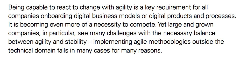 adlittle's tweet photo. Large companies need to be capable to react to change. Read the intro to our new report on #agility here: https://t.co/i8Ja3Y0jAK https://t.co/OjtyiicZRS