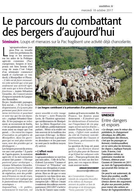 CIHEAMIAMM's tweet photo. #Biodiversité, lien social, #paysages, menaces sur la #PAC ... un article du @Midilibre sur les enjeux de l'agro-sylvo-pastoralisme #RIAAM https://t.co/fXjVi9IwMa