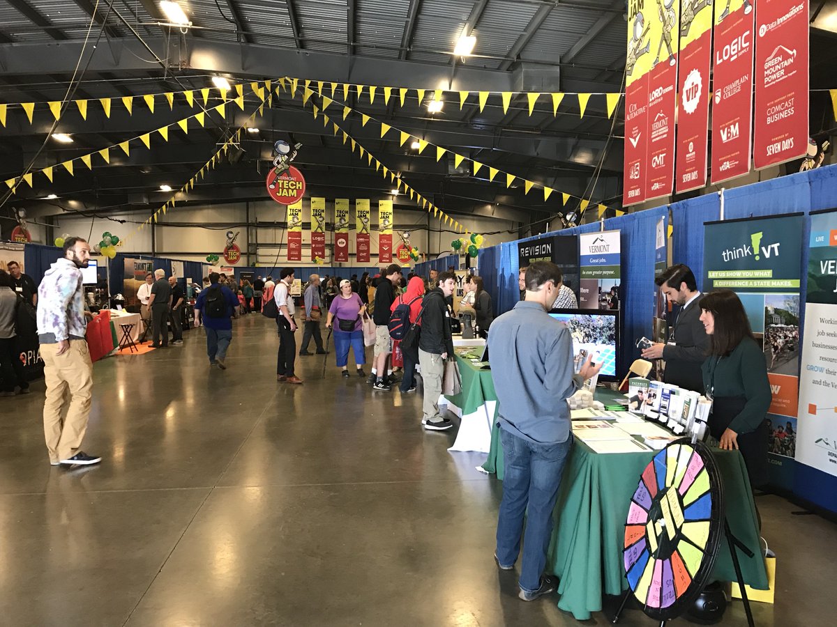 ACCDVermont's tweet image. We're at #TechJamVT today! Stop by our booth to say hi and learn about the many opportunities #Vermont has to offer. #ThinkVT