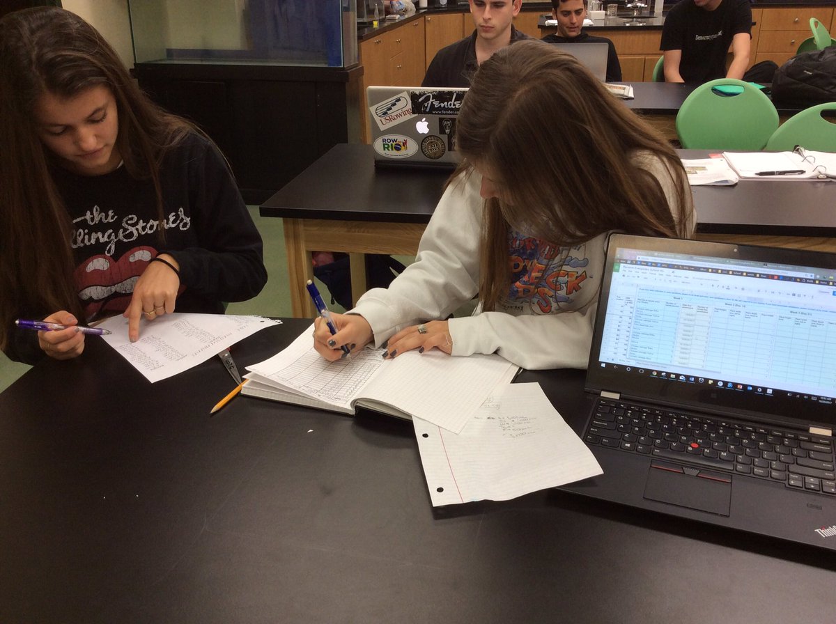RansomScience's tweet photo. Students filling out this week's data in the lab notebook @FairchdChallnge @GrowBeyondEarth https://t.co/ykZzGfzLmQ