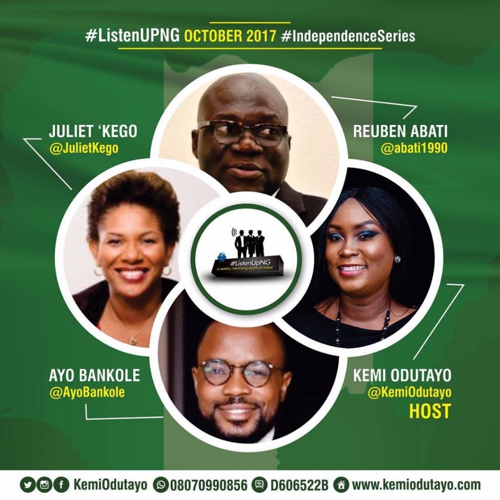 KemiOdutayo's tweet photo. 4. Today on #ListenUpNG our special guest is @AyoBankole and I bet he will do justice to this #RealLifeIssue Do join the conversation! https://t.co/Qhezp6QmZE