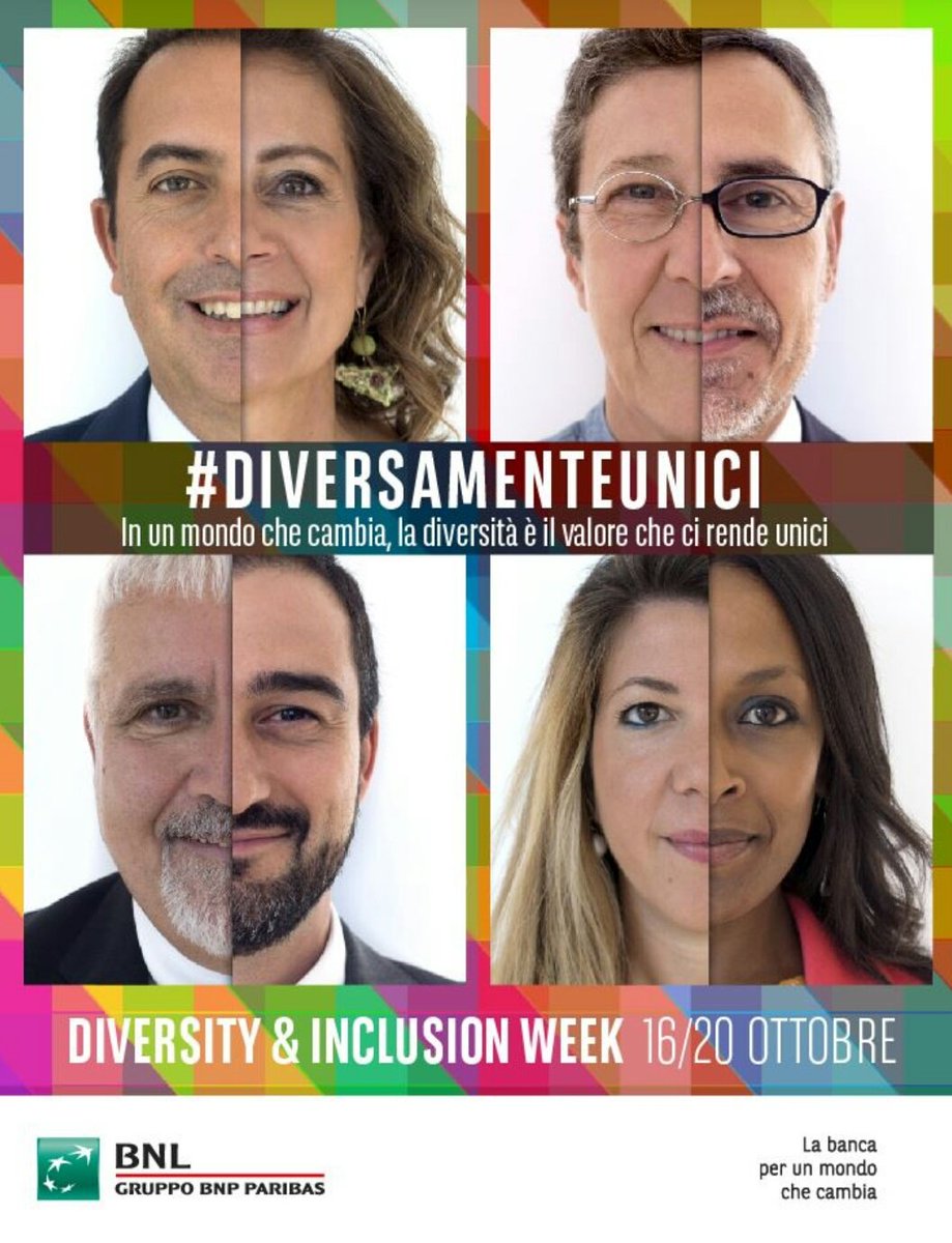 BNL_PR's tweet photo. Oltre 20 eventi a #RM #MI #NA #FI #CT. Si conclude con successo #DIWeek2017 #BNL @BNPParibas su disabilità età gender multiculturalità LGBT https://t.co/X0fCZSBVes