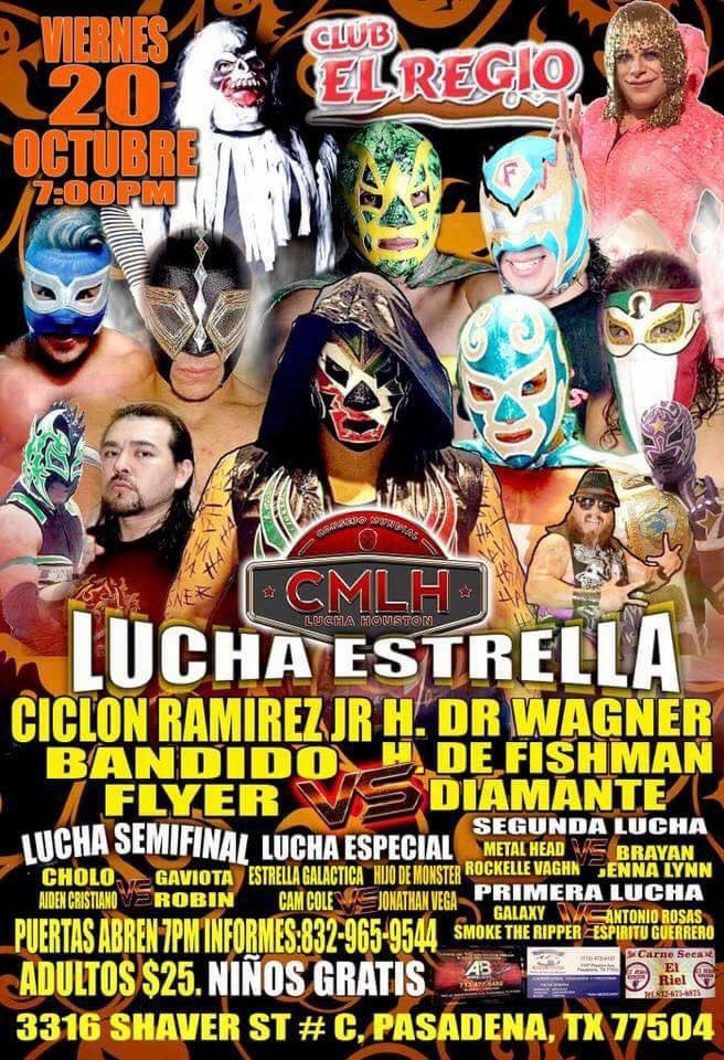 LuchaLibreYYa's tweet photo. ¡Hoy hay #LuchaLibre en Pasadena, Texas! ¡Paisanos, nos vemos en Club El Regio en punto de las 7:00 pm! https://t.co/rjNxOVoxhx