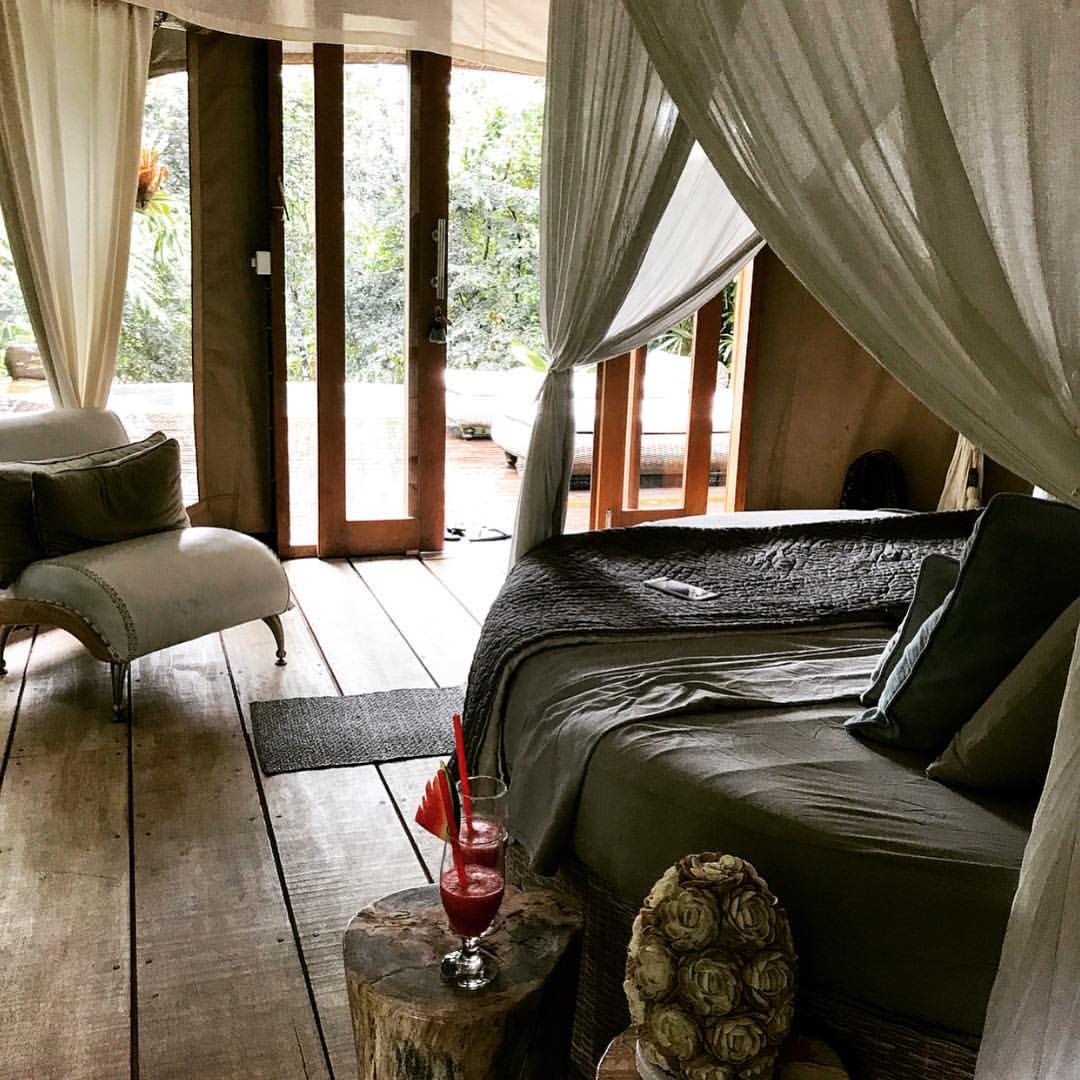 <a href="/SANDATGLAMPING/">Sandat GlampingTents</a> has the right idea...  "Maybe you’d prefer a king bed looking out at an infinity pool?" 

- ET
Thoughts. Become. Things