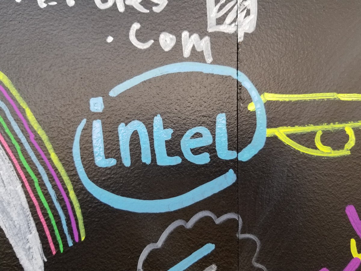 erdman_ac's tweet photo. Representing on the art wall at #AdobeMAX #IamIntel https://t.co/sX9eUVBdOa