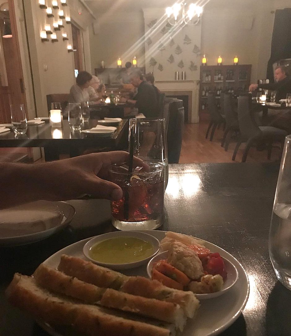 Friday means it's time for a strong #aperitif and a great dinner. We open at 5 for both! | 📷: <a href="/racheldoe/">Rachel Doe</a> | #PortlandMaine #RomaPortland