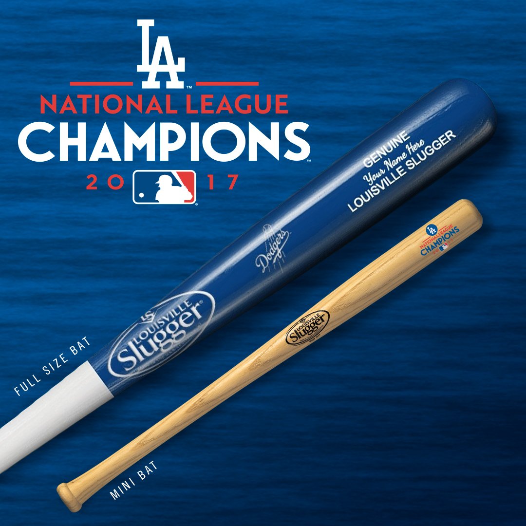 Louisville Slugger on X: Celebrate the @Dodgers NLCS title with a  commemorative bat and other Dodgers gear. Shop now:   #ThisTeam  / X