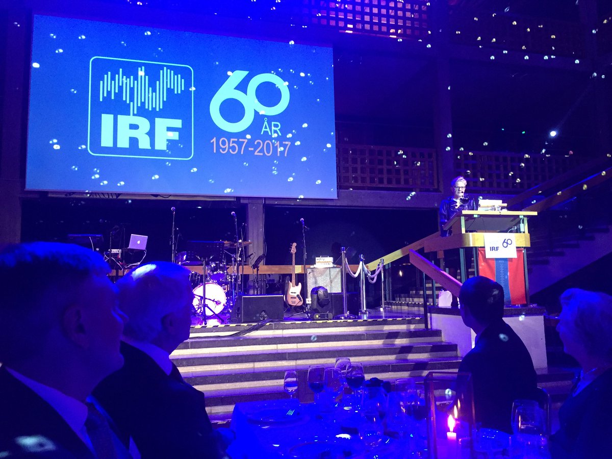 OlleNorberg's tweet photo. Happy birthday IRF, Swedish Institute of Space Physics, celebrating 60 years! Here state secretary @KarinRoding giving her speech. #irf60 https://t.co/H7mk0fZmzC