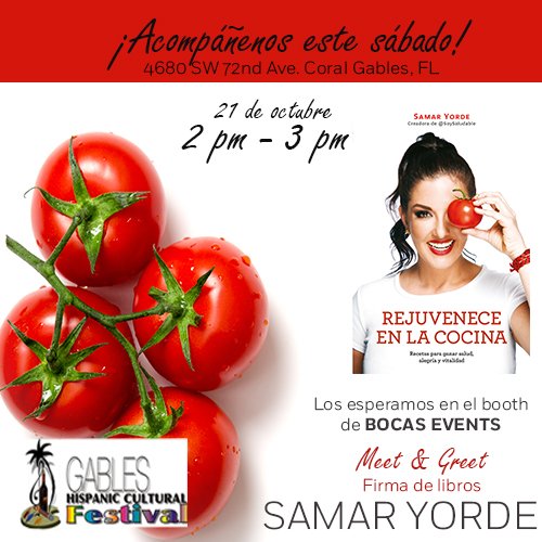 PenguinLibrosUS's tweet photo. No pierdas la oportunidad de conocer a #SamarYorde mañana a las 2 PM en el #GablesHispanicCulturalFestival. ¡Nos vemos en #CoralGables! https://t.co/hQcCoSk9f5