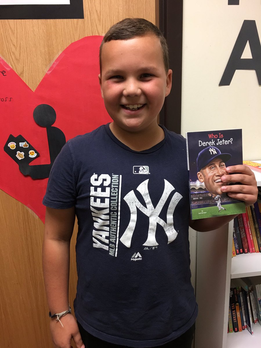 PrairieTrace1's tweet photo. It makes our heart happy when kids find the perfect book! @DerekJeterFC #ReadershipAward #VIPReader https://t.co/84p1qNuy14