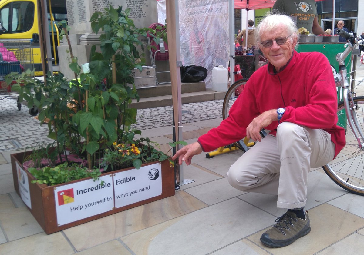 WokingLocalFood's tweet image. Some pics from the recent Living Well Week event - Norman even made a little raised bed to show people how Incredible Edible Woking works.