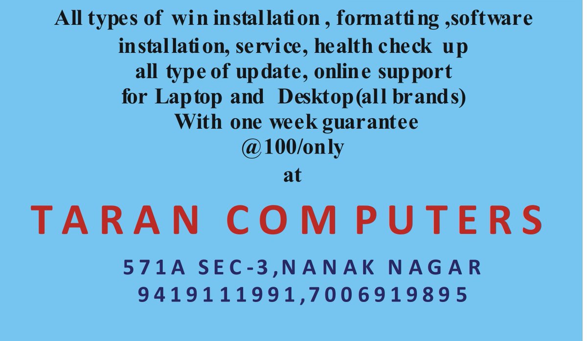 DigiMarket_In's tweet photo. Get best service for computer with very low price in Jammu 
@DailyExcelsior1 @jkmediasocial @JAMMULINKS @BJPJammuKashmir @BJPJammuKashmir https://t.co/EexvpczQpa