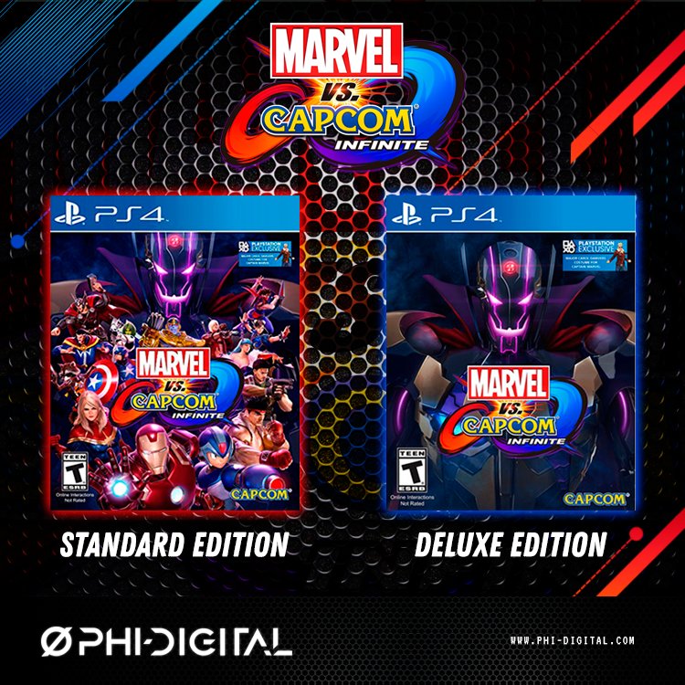 PhiDigital's tweet photo. Mientras esperas la película de Thor: Ragnarok, desatá tu propio fin del mundo con MARVEL VS CAPCOM INFINITE y librá tu batalla!
Ps4 Edición Standard: $1299
Ps4 Edición Deluxe: $1999
#Ps4 #JuegosPs4 #MarvelVsCapcomInfinite #MarvelVsCapcom #PhiDigital 
https://t.co/NZJiEvoZLV https://t.co/ZCfJ1YA5Zx
