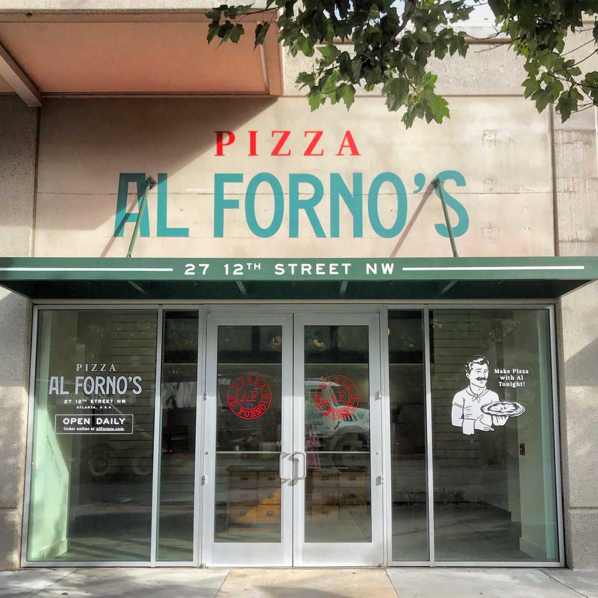 AMER_atlanta's tweet photo. .@pizzaalfornos is NOW OPEN, serving pies ready to be finished at home  in 7 min or less. Order online or visit their shop @ 27 12th St NW! https://t.co/DCAmG7jgmL