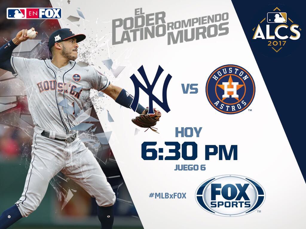 dtAlex_Aguinaga's tweet image. #MLBxFOX 6to. Juego Yankees3-2Astros #ElPoderLatino @FOXSportsMX ⚾️⚾️⚾️ 6:30PM