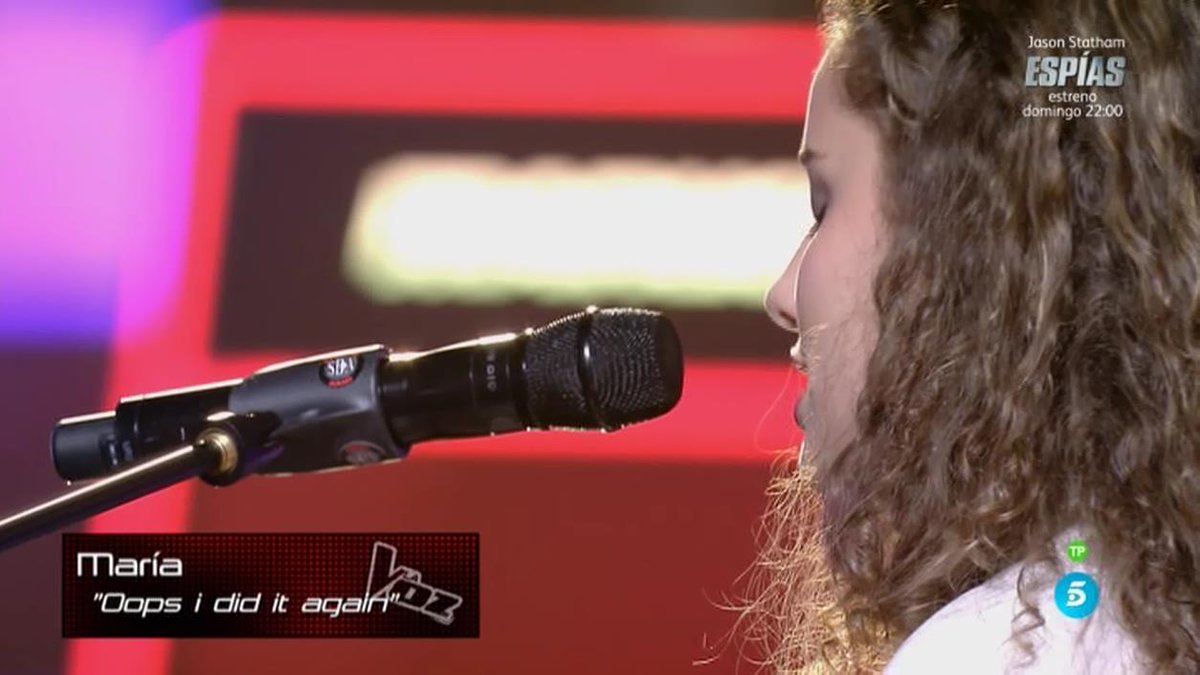 MusicTelecinco's tweet photo. #LaVozEquipos Una versión de 'Oops I did it again' que pocas veces habréis escuchado... ¡María ya está dentro! https://t.co/ZWWybRIhiL https://t.co/4yFjbXK4zM