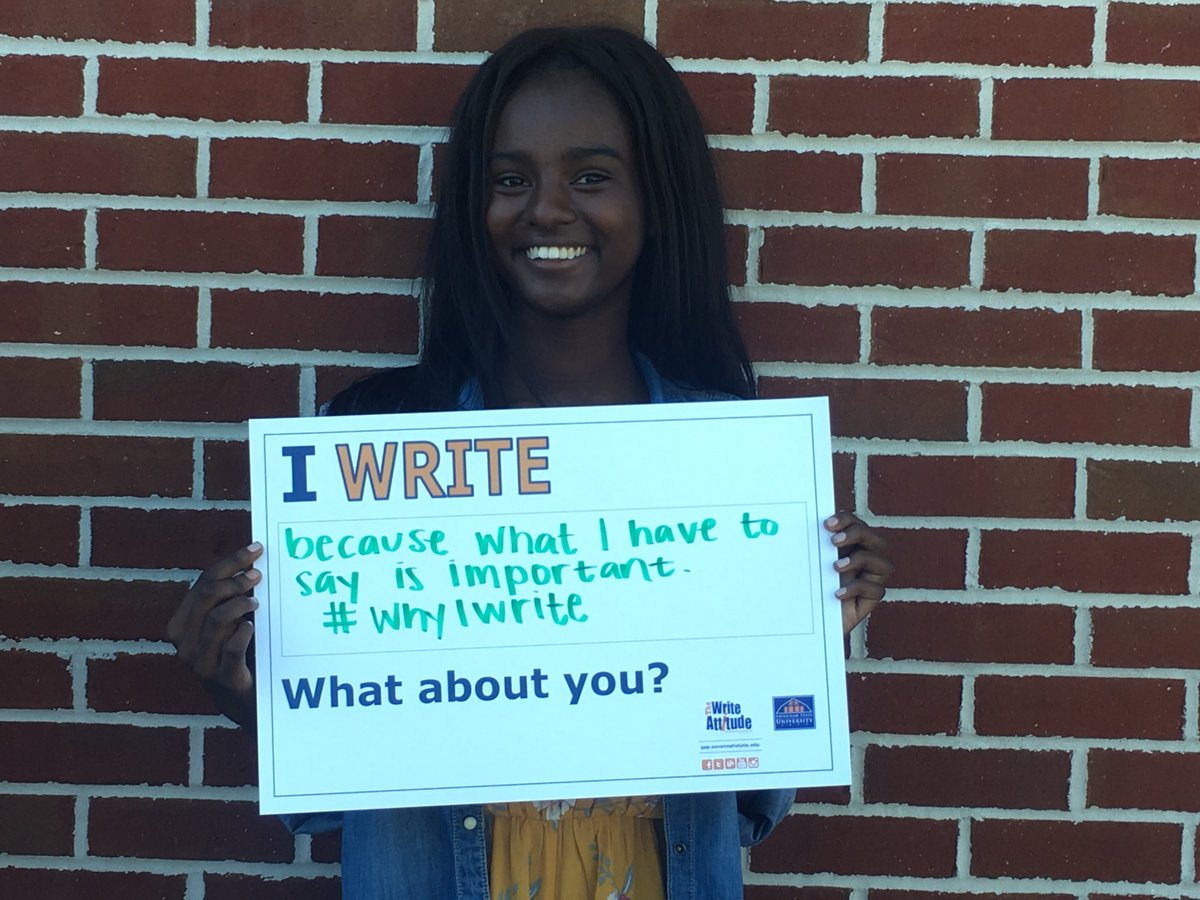 WriteSSU's tweet photo. Happy National Day on Writing! Celebrating at Savannah State University! #WhyIWrite #WriteSSU @savannahstate https://t.co/LGxG4qzdil