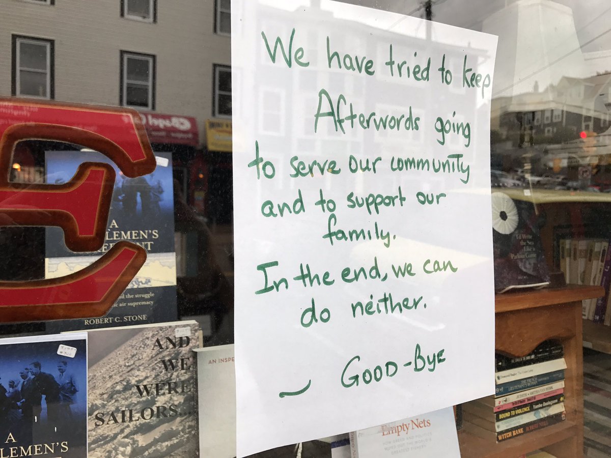 Afterwards Bookstore, 245 Duckworth Street has a sign in the window that says, the long running downtown business has closed their doors. People in the area say it has been closed since Monday morning and the notification was posted today.
<a href="/VOCMNEWS/">VOCM News</a>