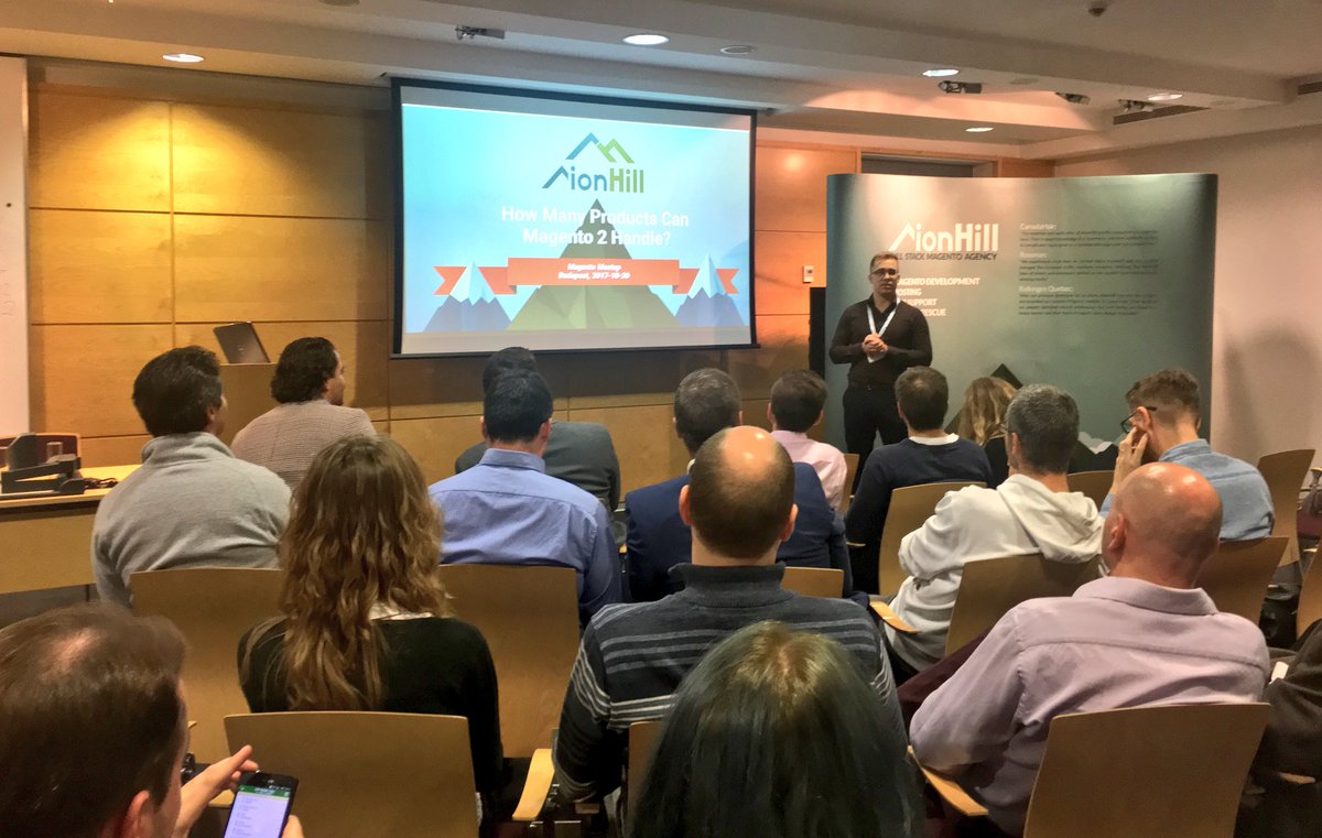 BenMarks's tweet photo. Woohoo! My first Magento Meetup Hungary is underway in beautiful, warm Budapest. Thanks for hosting, @AionHill! https://t.co/vhDIfmzZQA