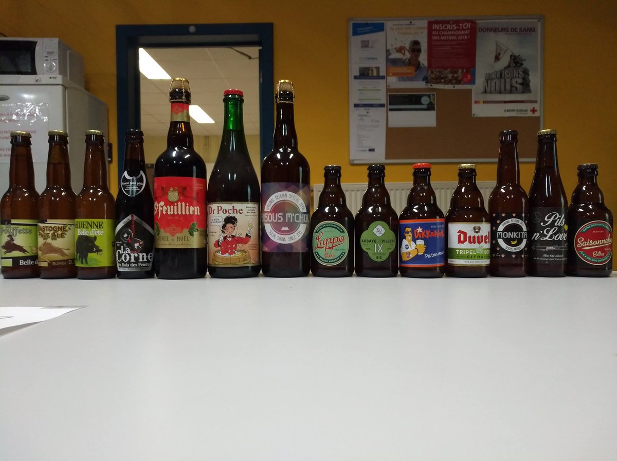 KeepItWeb's tweet photo. Plus qu'une heure avant le début du #datakathon! Ces délicieuses bières n'attendent que vous! #datavisualisation #gosselies #beer #code https://t.co/qgAKUrQXos