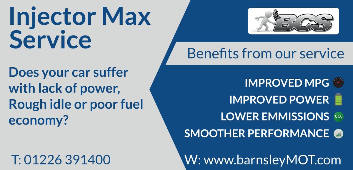 BarnsleyMOT's tweet photo. Here when you need us!
https://t.co/qrxQh8JBUe | 01226 391400
#Barnsleyis #Motoring #InjectorMax #Servicing https://t.co/3EburMqCY1