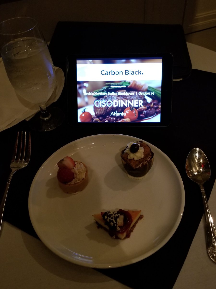 cxosyncLLC's tweet photo. @CIOsynergy @secureCISO @CIOforums @CarbonBlack_Inc hosting a #CISOdinner for #Atlanta security leaders. #network #educate #collaborate https://t.co/y68ii1jDRz