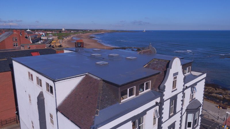 dvc_roofing's tweet photo. #SLPRoofWithAView Esplanade Hotel completed to SIKA Specification on the sunny coast of Whitley Bay https://t.co/qtgbfQaxAs