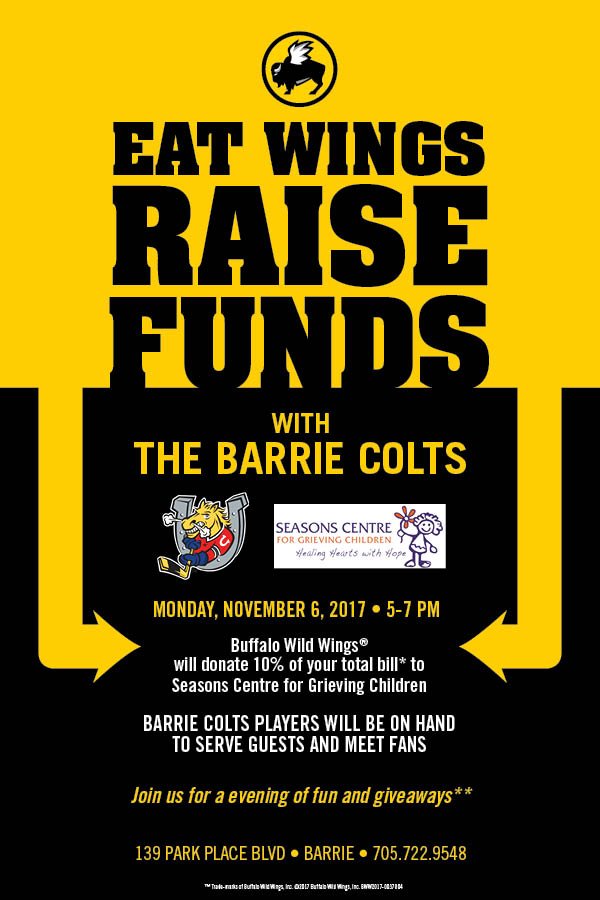Eat Wings, Raise Funds for Seasons Centre!
