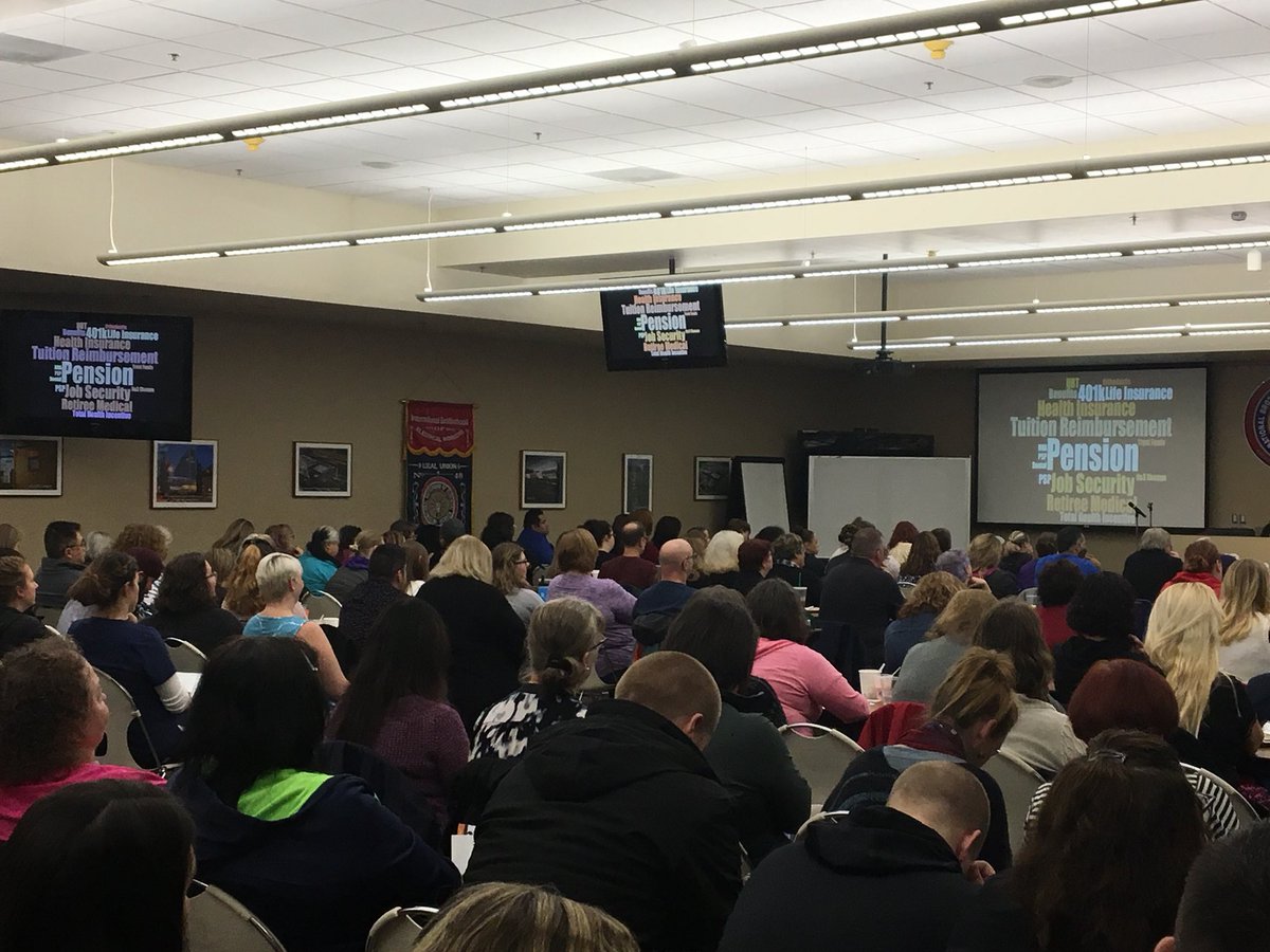 OFNHP's tweet photo. Standing room only for today’s CKPU steward council meeting. We are united to protect retirement with dignity! #SiSePuede https://t.co/SCtkd3657b