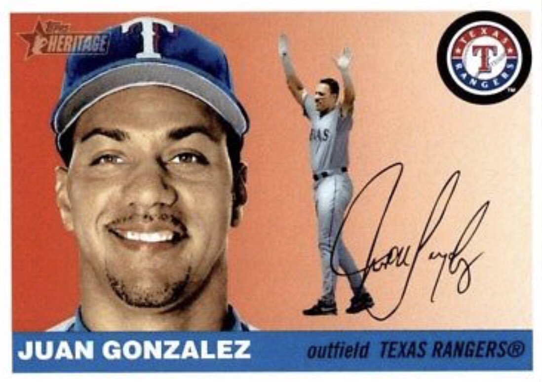 Happy Birthday to two time American League MVP Juan Gonzalez. He hit .286 (6-for-21) with the 2005 