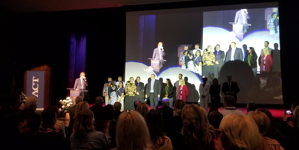 ACT's tweet photo. A special shout out to our national exemplars for championing college and career readiness. Thank you for making the trip to Iowa City! https://t.co/X4P2495GiO