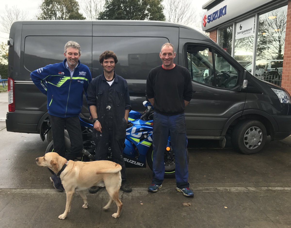BandBSuzuki's tweet photo. #GuyMartin &amp; Nigel collecting his new #Suzuki #GSXR 1000 from B and B of Lincoln @BandBSuzuki The #GSXR1000 will be seeing #BSB action 2018 https://t.co/UCDhweg8c1
